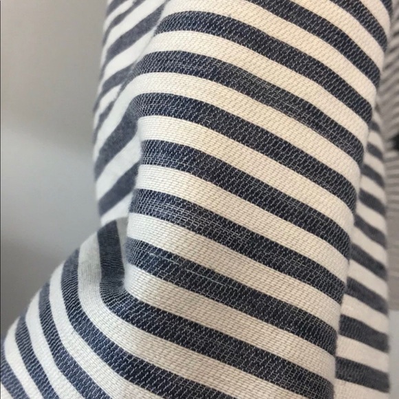 Madewell Sz 0 Blue & white Striped Linen Blazer - Picture 8 of 8